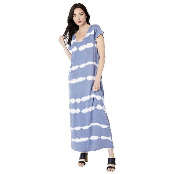 Vince Camuto Tie Dye Stripe Maxi Dress in Blue Jay at Nordstrom, Size X-Small - Picture 2 of 5